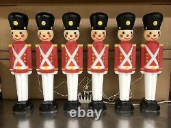 Blow Mold Toy Soldiers Light Up General Foam Christmas Decoration 30 Lot of 6