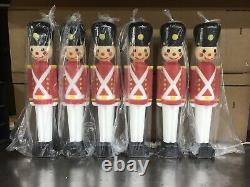 Blow Mold Toy Soldiers Light Up General Foam Christmas Decoration 30 Lot of 6