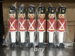 Blow Mold Toy Soldiers Light Up General Foam Nostalgic Christmas 30 Lot of 6