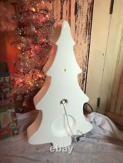 Blow Mold White Gingerbread Trees Red And Green Union Don Featherstone 29