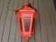 Blow Mold Rare Industrial Light Red Lantern Vintage Beco Decor Municipal Lawn