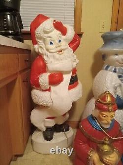 Blow mold lot TPI Mrs Claus Santa Christmas snowman rabbit 3 wise men nativity