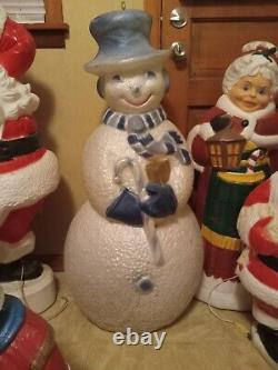 Blow mold lot TPI Mrs Claus Santa Christmas snowman rabbit 3 wise men nativity