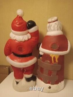 Blow mold lot TPI Mrs Claus Santa Christmas snowman rabbit 3 wise men nativity