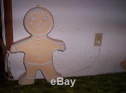 Blowmold Gingerbread Man Set 5 PIECES 3 Diff Gingerbread Don Featherstone