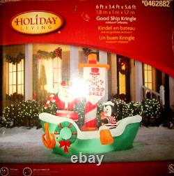 Brand New Holiday Living 6' Good Ship Kringle Inflatable excellent