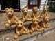 Bulk Lot Of 7 Vintage Christmas Blow Mold Union Teddy Bear Works 17.5 H Toy