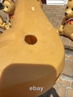 Bulk Lot Of 7 Vintage Christmas Blow Mold Union Teddy Bear Works 17.5 H Toy Bulk Lot Of 7 Vintage Christmas Blow Mold Union Teddy Bear Works 17.5 H Toy