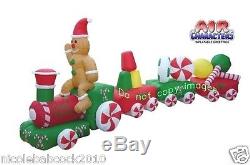Christmas 14.5 Candy Santa Train Gingerbread Airblown Inflatable Yard Decor
