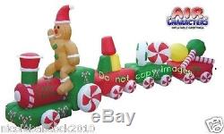 Christmas 14.5 Candy Santa Train Gingerbread Airblown Inflatable Yard Decor