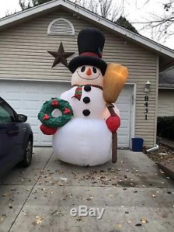 CHRISTMAS Airblown Inflatable SNOWMAN 12.5 FT Inflate and Celebrate
