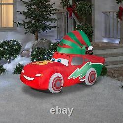 CHRISTMAS DISNEY CARS MCQUEEN WEARING CAP Airblown Inflatable GEMMY 6 FT