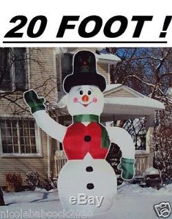 Christmas Huge 20ft Snowman Lighted Inflatable Airblown Yard Decor