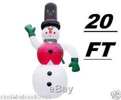 Christmas Huge 20ft Snowman Lighted Inflatable Airblown Yard Decor