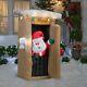 Christmas Santa Animated Outhouse Bathroom Airblown Inflatable Gemmy