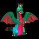 Christmas Santa Candy Cane Dragon 11.5 Ft Kaleidoscope Inflatable Airblown Yard