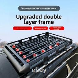 Car Roof Rack Basket Luggage Frame for Off-road SUV Travel