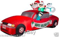 Christmas 10 Ft Mr. Santa Claus Sleigh Car Air Blown Inflatable Yard Decor