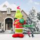 Christmas 18ft Airblown Grinch Inflatable Dr Seuss Santa Lighted Holiday Decor
