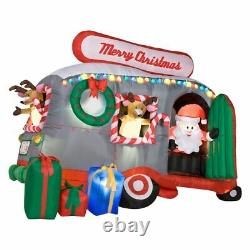 Christmas 6.5' Wide Airblown Inflatable Animated Christmas Rv Merry Christmas