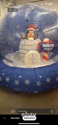 Christmas 6' Airblown Inflatable North Pole Pop Up Penguin Snow Globe Light Up