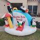 Christmas 7.5' Wide Airblown Inflatable North Pole Beach Scene Penguins Gemmy