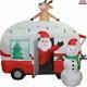 Christmas 8 Ft Air Blown Inflatable Santa Camper Rv Scene Yard Art Decoration