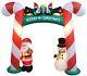 Christmas Air Blown Inflatable Candy Cane Archway Banner Santa Snowman Penguins