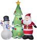 Christmas Air Blown Inflatable Huge 13' Santa & Snowman With Xmas Tree Yard Decor