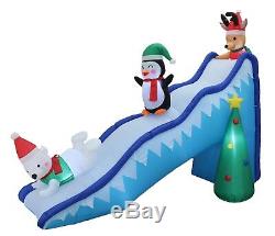 Christmas Air Blown LED Inflatable Decoration Polar Bear Reindeer Penguin Slide