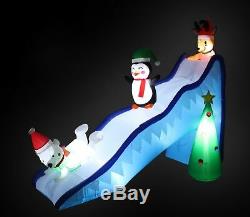 Christmas Air Blown LED Inflatable Decoration Polar Bear Reindeer Penguin Slide