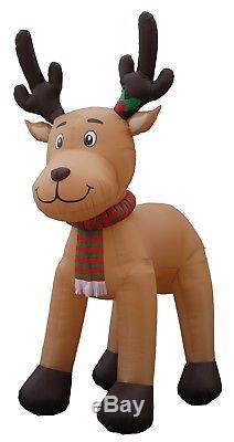Christmas Air Blown Large Inflatable Yard Party Garden Decoration Reindeer Scarf