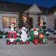 Christmas Airblown Inflatable 11 Ft Lighted Santa Train Scene Nib