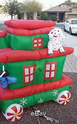 Christmas Airblown Inflatable Blow up Rudolph Santa train Gemmy yard decoration
