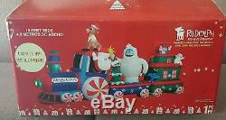 Christmas Airblown Inflatable Blow up Rudolph Santa train Gemmy yard decoration