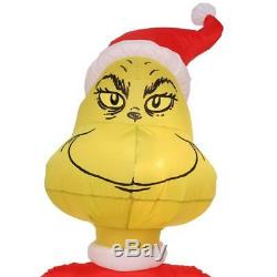 Christmas Airblown Inflatable LED Lighting Inflatable Grinch Max Sled Xmas Decor