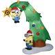 Christmas Airblown Inflatable Minions Decorating A Christmas Tree 6 1/2 Ft