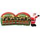 Christmas Airblown Inflatable Santa & Stable With 8 Reindeer 11' Wide Yard Decor