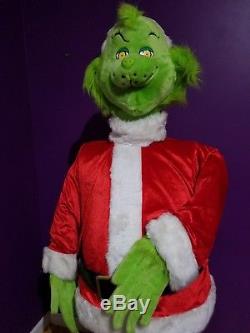 Christmas Animated Gemmy Dancing Animated Grinch Stole Christmas Life Size 5 ft