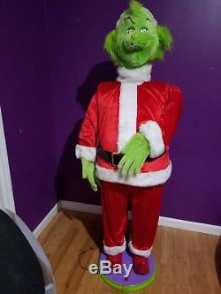Christmas Animated Gemmy Dancing Animated Grinch Stole Christmas Life Size 5 ft