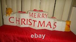 Christmas Blow Mold Spells Out Merry Christmas by Don Featherstone Vintage