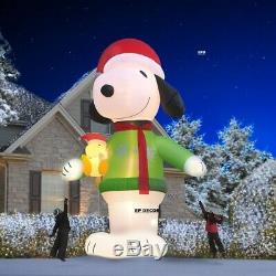 Christmas Colossal 16 Ft Snoopy Woodstock Airblown Inflatable Yard Decor