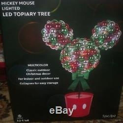 Christmas Disney Magic Holiday Led Multi Color Lighted Mickey Mouse Topiary Tree