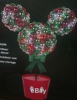 Christmas Disney Magic Holiday Led Multi Color Lighted Mickey Mouse Topiary Tree