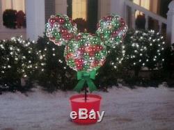 Christmas Disney Magic Holiday Led Multi Color Lighted Mickey Mouse Topiary Tree