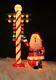 Christmas Drag Racing Santa With North Pole Candy Cane Staging Light Post Tree