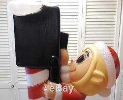 Christmas Elf at Santa's Mailbox Blow Mold -General foam-App. 34 Ht. New WithTags
