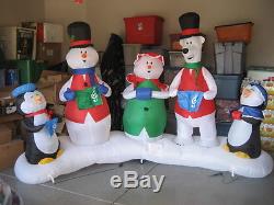Christmas Gemmy 10' Wide Airblown/Inflatable Carolers withMusic and Lightshow