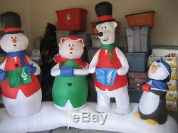 Christmas Gemmy 10' Wide Airblown/Inflatable Carolers withMusic and Lightshow