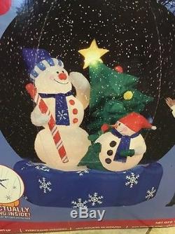 Christmas Gemmy AIRBLOWN INFLATABLE animated Snowglobe 6FT Snowman New